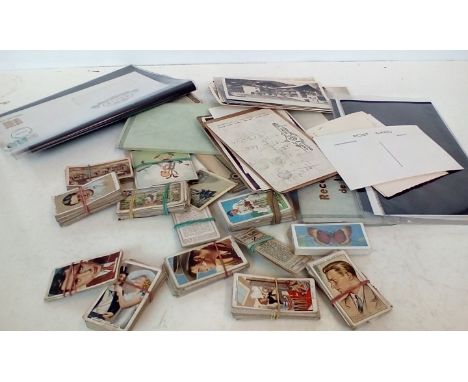 Stamps, cigarette cards, post cards and first day covers 