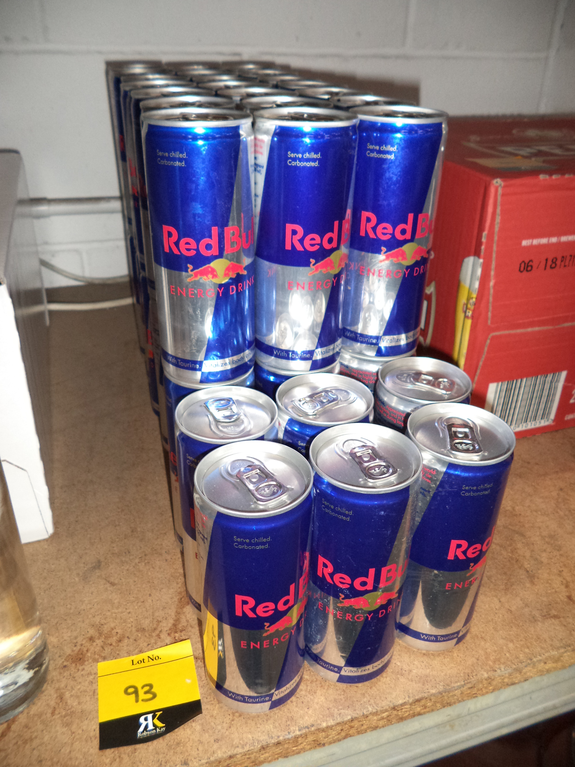 48 off 250ml cans of Red Bull, typical Best Before date of 2019 This