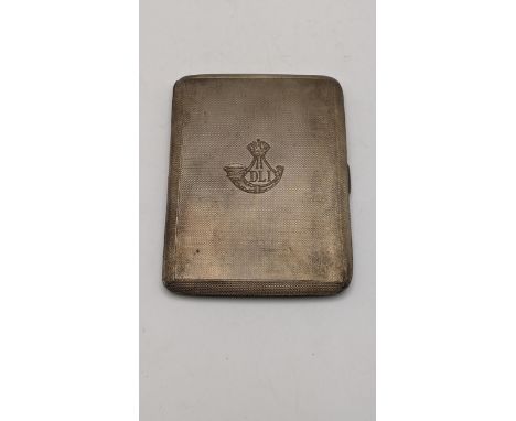 A silver machine turned cigarette case having engraved detail on the front hallmarked Birmingham 1938, 157.2gLocation: 