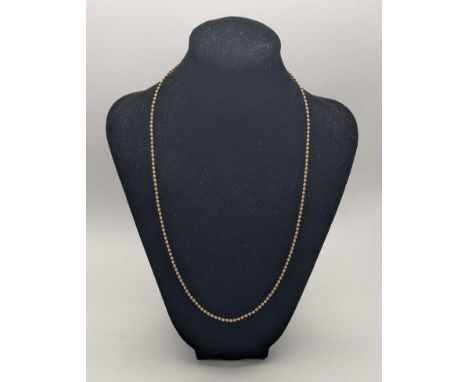 A 9ct gold bead chain style necklace 8.2g, 56cmLLocation: 