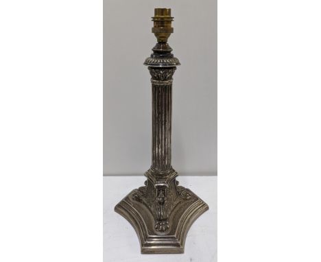 Silver lamp base converted, 38cm highLocation: 
