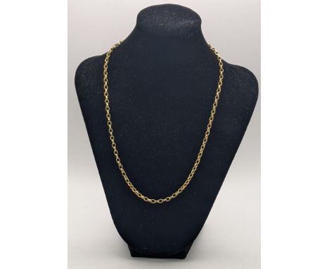 A 9ct gold chain necklace, 52cm l, 17.7g, Location: 