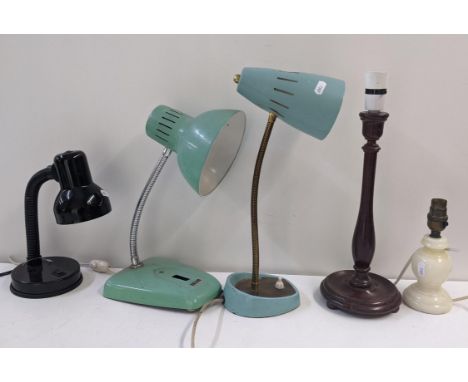 Five table lamps to include a mid 20th century C.M.C lamp Location: 