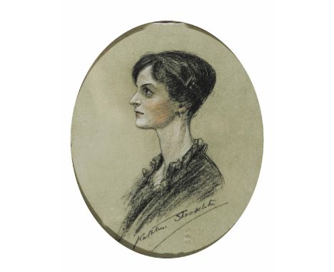 KATHLEEN SHACKLETON (1881-1961) Bust length portrait of Cecily Shackleton (Daughter of Sir Ernest Shackleton), signed, pastel