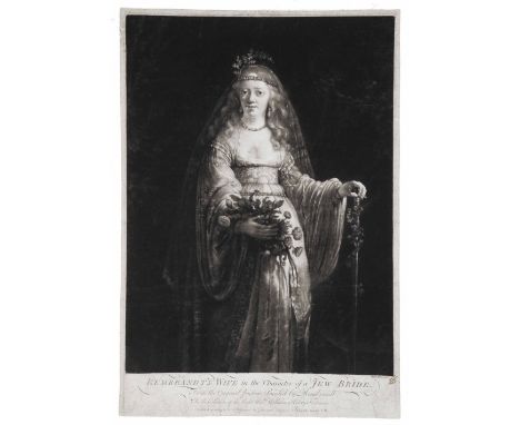 WILLIAM PETHER AFTER REMBRANDT 'Rembrandt's Wife in the Character of a Jew Bride', mezzotint published by J Boydell c.1763, 4