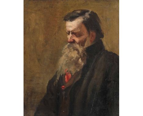 ENGLISH SCHOOL (LATE 19TH CENTURY) Portrait of a bearded man, oil on canvas, 60 x 50cm, unframed