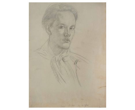 ENGLISH SCHOOL (EARLY 20TH CENTURY) 'Self Portrait of E.A.W.', pencil drawing, 36 x 26cm, unframed It has been suggested that