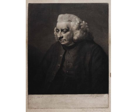 CHARLES TOWNLEY AFTER JOHN OPIE Dr Samuel Johnson, proof mezzotint, 38 x 28cm; three further similar and two further portrait