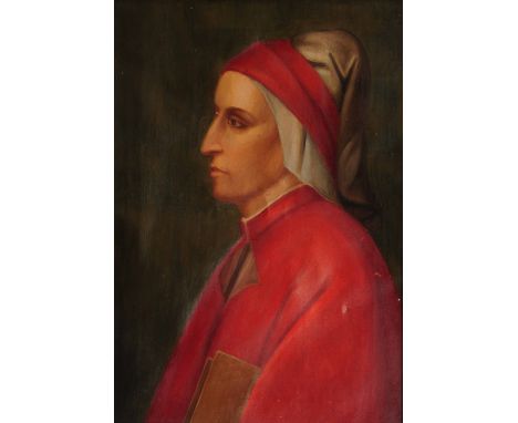 AFTER GIOTTO Portrait of Dante, oil on canvas, 35 x 25cm