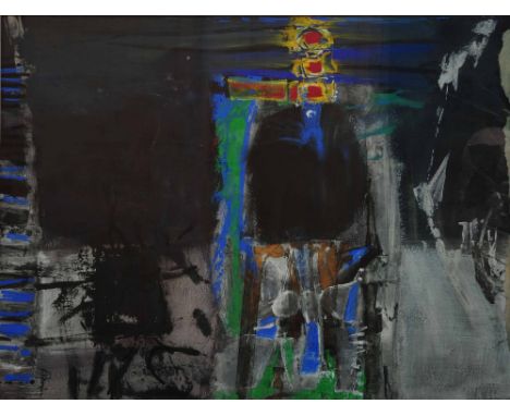 THOMAS GLEGHORN (b.1925 AUSTRALIAN) Abstract, signed and dated '62, mixed media, 73 x 52cm