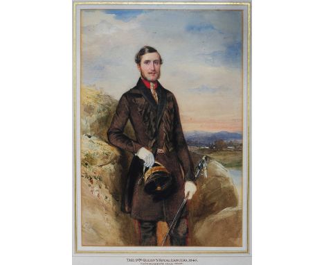AUGUSTA SAMWELL COLE (19TH CENTURY) Portrait of an officer of the ninth Queen's Royal Lancers, 1846, signed, watercolour, 33.