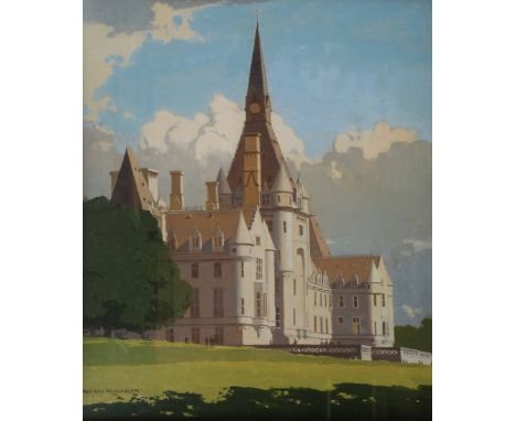 NORMAN WILKINSON (1878-1971) 'Fettes College', signed, oil on board, 72 x 60cm The work was used for a railway poster in the 