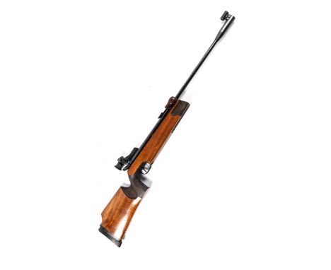A .177" Walther LGR single stroke pneumatic target match air rifle, number 16131, with original dioptor and globe foresight, 