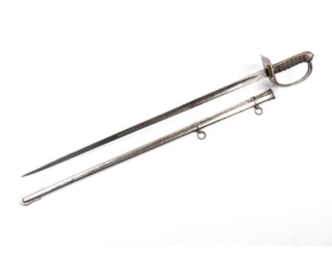 A Victorian 1897 pattern Infantry officer's sword, etched blade by Robt Mole &amp; Sons, Birmingham, numbered "3603", with st