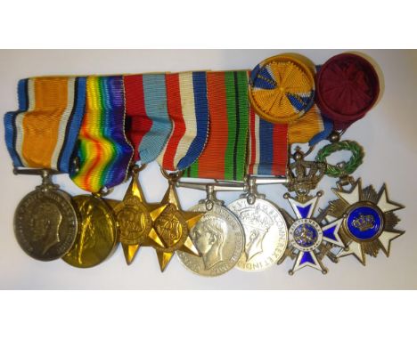 Eight: BWM, Victory (2nd Lt S.C. Nibbs), 1939-45 star, F&amp;G star, Defence, War, Netherlands Order of Orange Nassau 4th cla