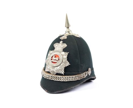 A Victorian OR's green cloth home service helmet of the 1st VB Hampshire Regiment, WM mounts. GC £220-250 