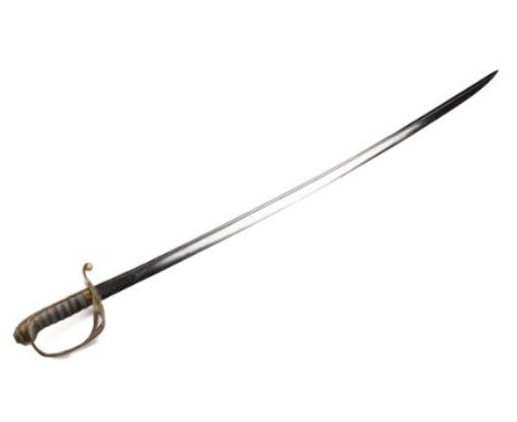 A William IV 1822 pattern Infantry officer's sword of the 71st (Highland Light Infantry) Regiment, piped back blade 32" by "W