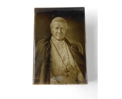 A Sherwin &amp; Cotton ceramic tile, of Pope Pius X, dated 1904.