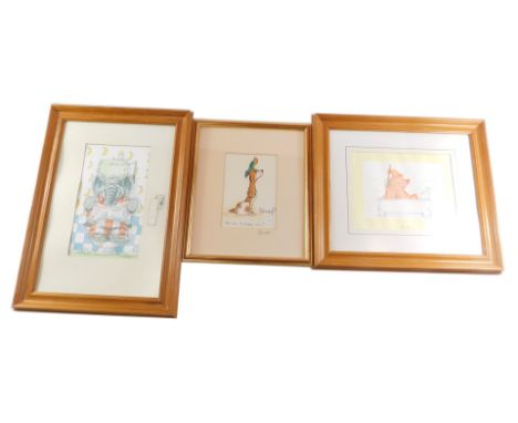 After Minter-Kemp. Are you a Cocker too? artist signed print, and two other similar prints. (3) 