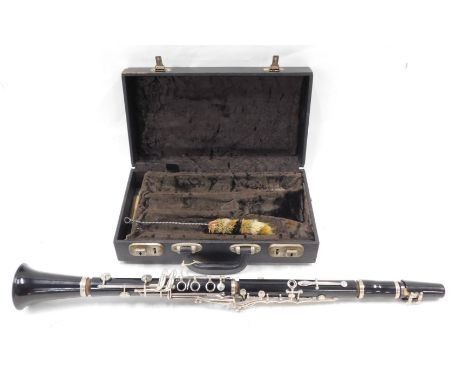 A Boosey &amp; Hawkes Regent black clarinet, in fitted case. 