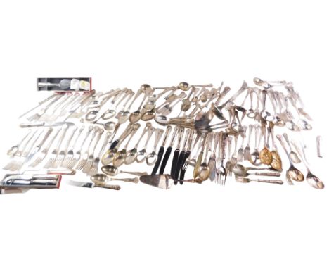 A quantity of silver plated King's pattern cutlery, to include knives, forks, ladle, etc. 