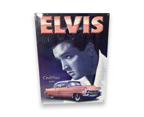 Elvis Presley, Pink 1955 "Cadillac Caddy" metal wall sign 