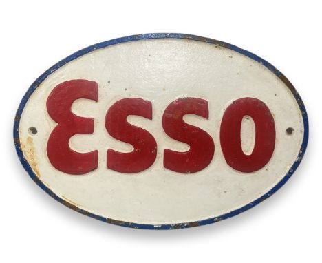 Cast Metal Oval Esso sign 
