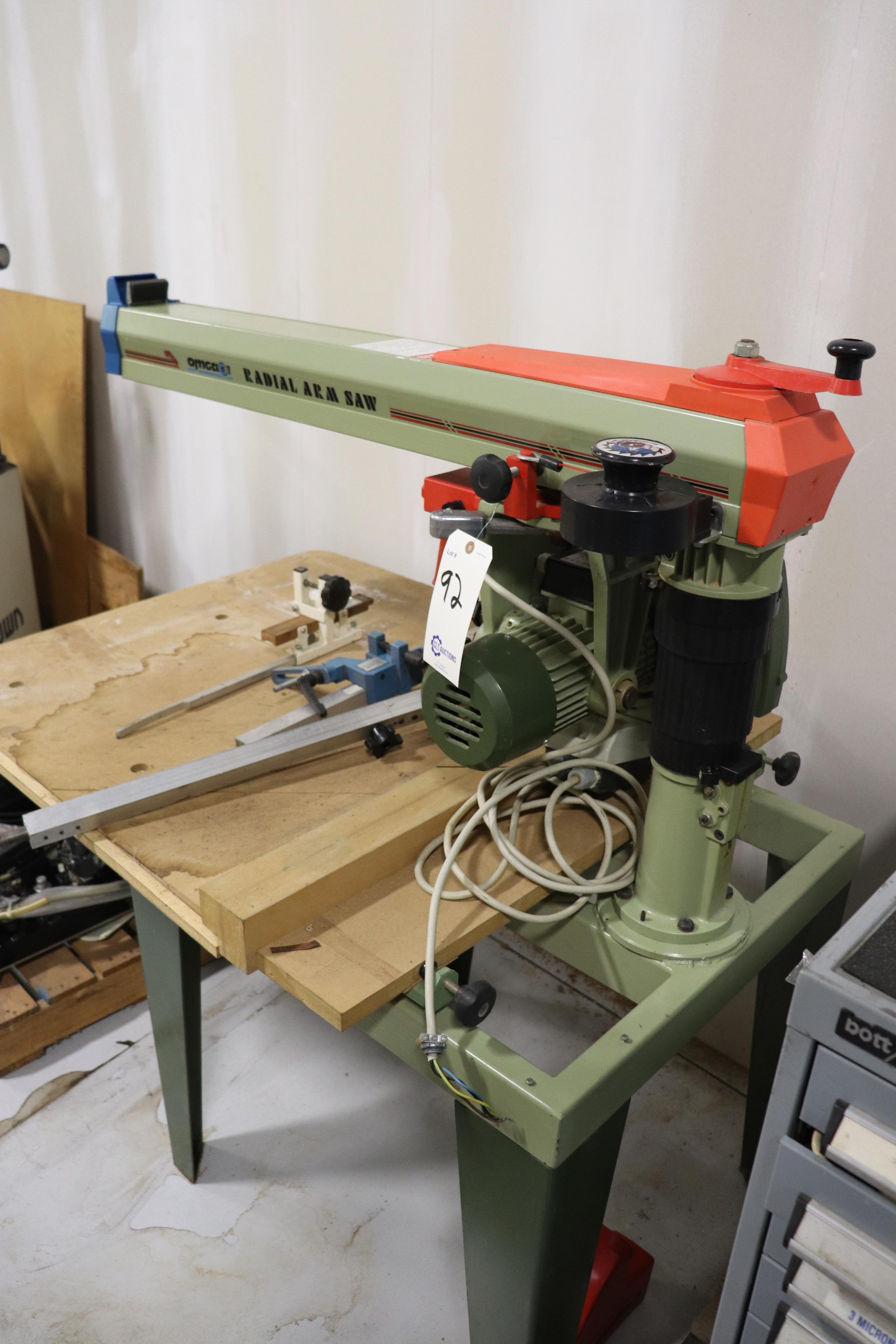 Omga RN 700 Radial Arm saw 5hp/230/3ph Cross cut 27.5", depth of cut 4