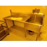 Stainless Sink with return