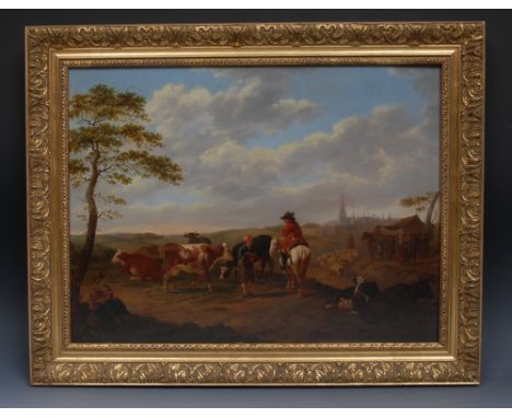 Dutch School (19th century)Outside the Cityoil on panel, 36cm x 49cm