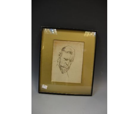 Augustus John (1878-1961)Dr Gore Bishop of Oxfordcharcoal sketch, label to verso, 19cm x 14cm