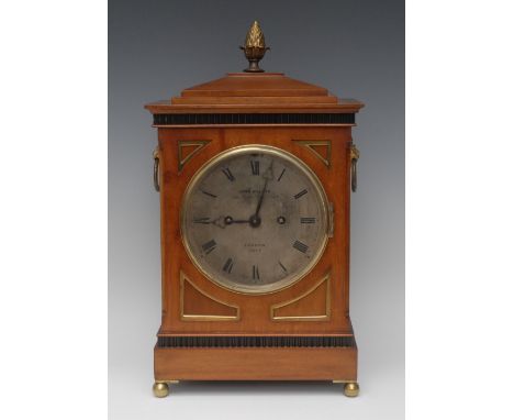 A Victorian mahogany bracket clock, 14.5cm silvered dial inscribed John Walker, 230 Regent Street & 68 Cornhill, London 2847,