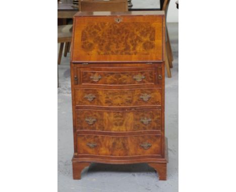 Walnut bureau desk 57cm wide, 95cm high