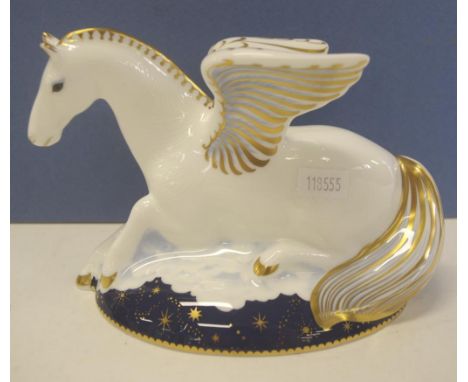 Royal Crown Derby "Pegasus" paperweight limited edition 428/1750, with gold button seal to base, height