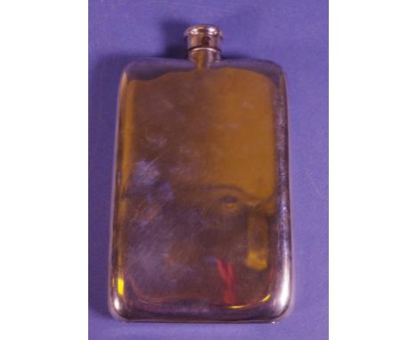 Vintage sterling silver spirit flask marked to base and 925. Height 19.5cm approx. Weight 220grams approx.