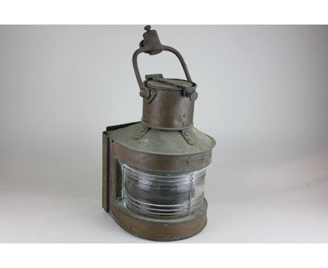 A Telford, Grier and Mackay Glasgow ship's lamp, the glass etched TCM 1915, 41cm high