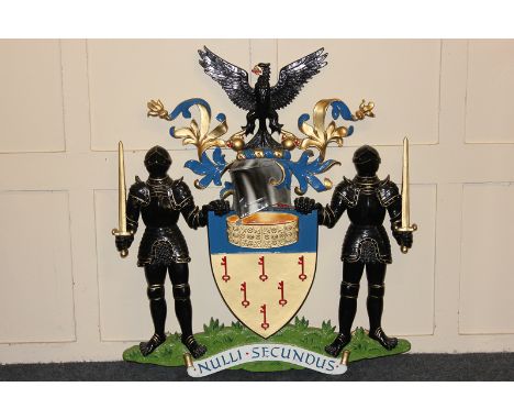 Lombard Australia Ltd, coat of arms with the motto Nulli Secundus, 91cm high