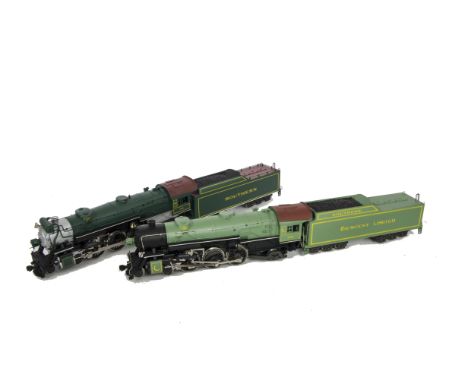 Two Rivarossi H0 Gauge American Southern RR ‘Heavy Pacific’ Steam Locomotives, comprising ref 1285, in standard ‘Southern’ gr