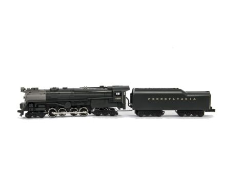 An American 0 Gauge 3-rail Pennsylvania RR ‘S-2 Turbine’ 6-8-6 Steam Locomotive and Tender by Rail King (MTH), finished in PR