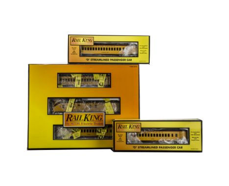 American 0 Gauge 3-rail Three-Car ‘M10000’ Diesel Set by Rail-King (MTH), in Union Pacific RR yellow with red trim, comprisin