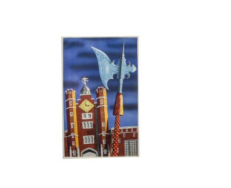 1953 London Transport Poster David Lewis, original example depicting St James’s Palace, by David Lewis (40” x 25”) printed by