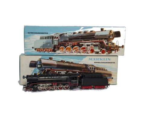 Two Märklin H0 Gauge 3-rail Steam Locomotives, comprising ref 3048, a 4-6-2 steam locomotive no 01 097 with plastic-bodied te