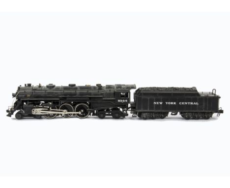 An American 0 Gauge 3-rail NYC RR ‘Hudson’ Steam Locomotive and Tender by MTH, finished in NYC black as no 5344, with Proto-s