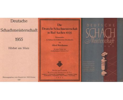 Aachen 1935. Brinckmann, A. (Hrsg.) Die Deutsche Schachmeisterschaft in Bad Aachen 1935 ... Berlin und Leipzig, de Gruyter, 1