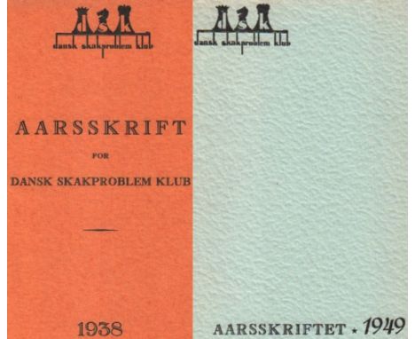 Dansk Skakproblem Klub. Aarsskrift for Dansk Skakproblem Klub. 7 Hefte in einem Band. Kopenhagen, Grafia, 1938 - 1949. 8°. Mi