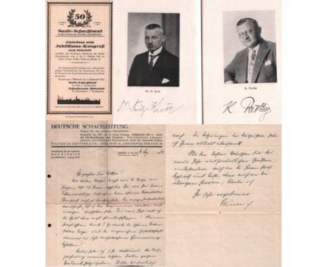 Kiok, (Fritz), und B(runo) Buchholz. (Hrsg.) 50 Jahre Saale - Schachbund 8. Oktober 1882 - 1932. Ein Rückblick zum goldenen J