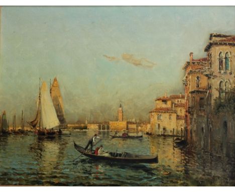 Bouvard, Hugo [Hugues] von. (Venedig - Canal Grande). Ölgemälde auf Leinwand über Keilrahmen. Unten rechts signiert "Bouvard"