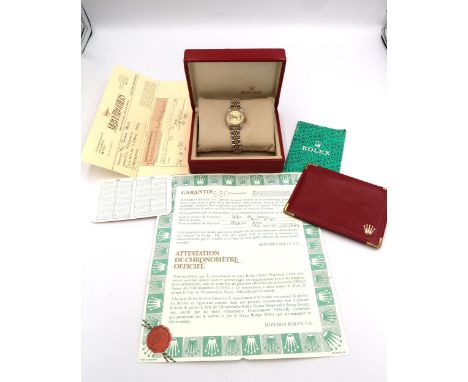 A Rolex Oyster Perpetual Datejust Superlative Chronometer bi-metal, steel and gold ladies bracelet wristwatch, Ref. 69173, ci