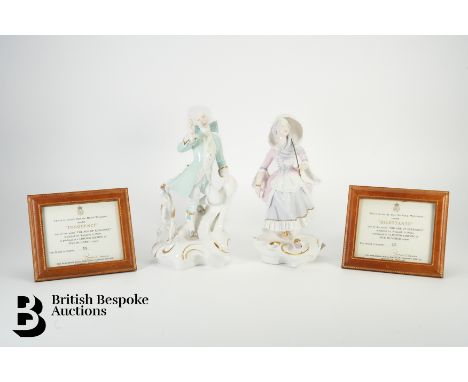 Two limited edition Royal Worcester figurines from the Age of Elegance series, modelled by Kenneth A. Potts entitled 'Diletta