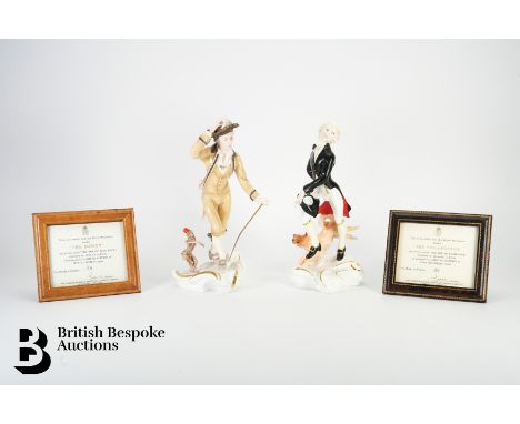 Two limited edition Royal Worcester figurines, from The Age of Elegance series, modelled by Kenneth A. Potts, entitled 'Phila
